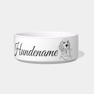 Beagle Line Art personalized bowl Napf