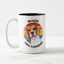 Beagle lustiges Zitat Zwei-Tone-Kaffee-Tasse