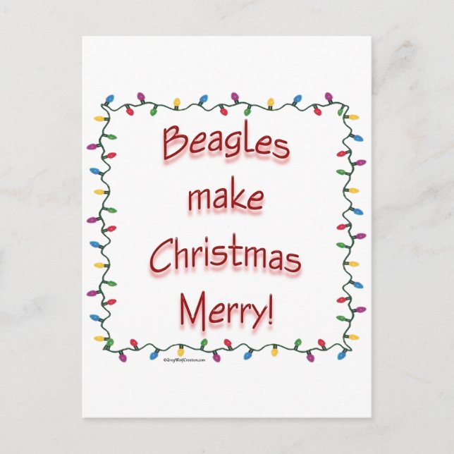 Beagle machen Weihnachten froh (Vorderseite)