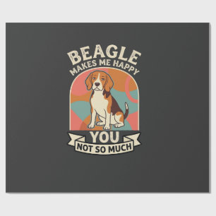 Beagle Macht Mich Glücklich, Dich Nicht So Sehr Hu Geschenkpapier