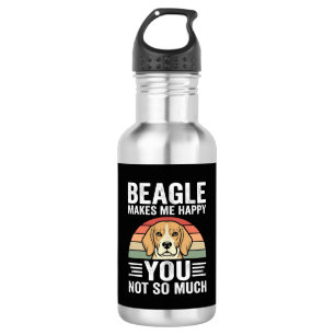 Beagle Macht Mich Glücklich Hunde Liebhaber Edelstahlflasche