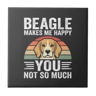 Beagle Macht Mich Glücklich Hunde Liebhaber Fliese