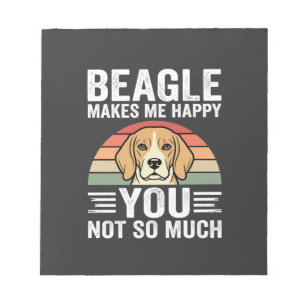 Beagle Macht Mich Glücklich Hunde Liebhaber Notizblock