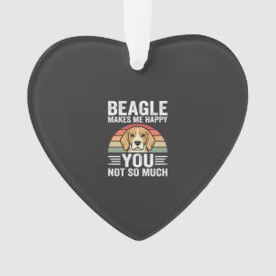Beagle Macht Mich Glücklich Hunde Liebhaber Ornament
