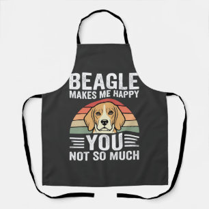 Beagle Macht Mich Glücklich Hunde Liebhaber Schürze