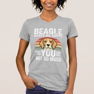 Beagle Macht Mich Glücklich Hunde Liebhaber T-Shirt