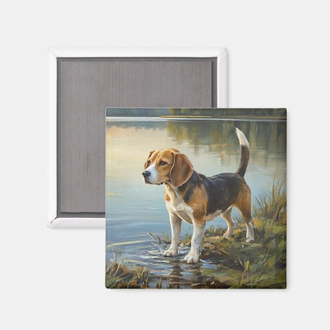 Beagle Magnet (Vorderseite/Rückseite)
