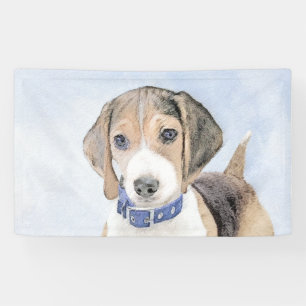Beagle Malerei - Niedliche Original Hunde Kunst Banner