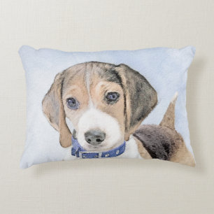 Beagle Malerei - Niedliche Original Hunde Kunst Dekokissen
