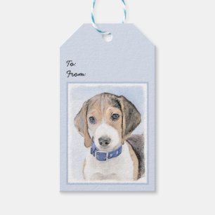 Beagle Malerei - Niedliche Original Hunde Kunst Geschenkanhänger