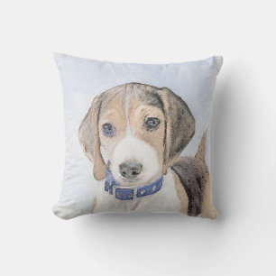 Beagle Malerei - Niedliche Original Hunde Kunst Kissen