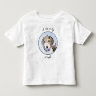 Beagle Malerei - Niedliche Original Hunde Kunst Kleinkind T-shirt