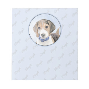 Beagle Malerei - Niedliche Original Hunde Kunst Notizblock