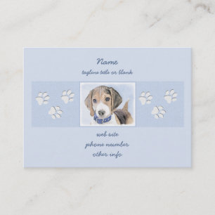 Beagle Malerei - Niedliche Original Hunde Kunst Visitenkarte