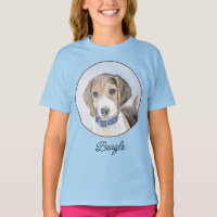 Beagle Malerei - Niedlicher Original Hunde Art T -