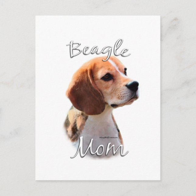 BEAGLE MAMA 2 POSTKARTE (Vorderseite)