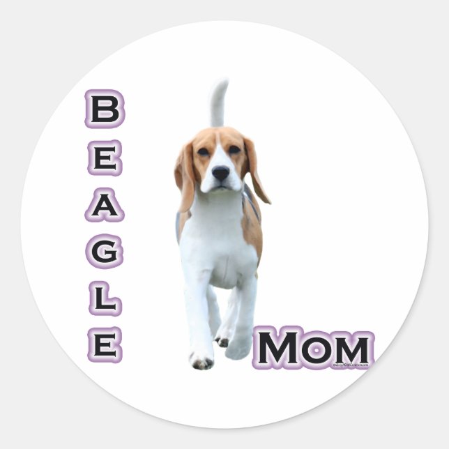 Beagle Mama 4 - Aufkleber (Vorderseite)
