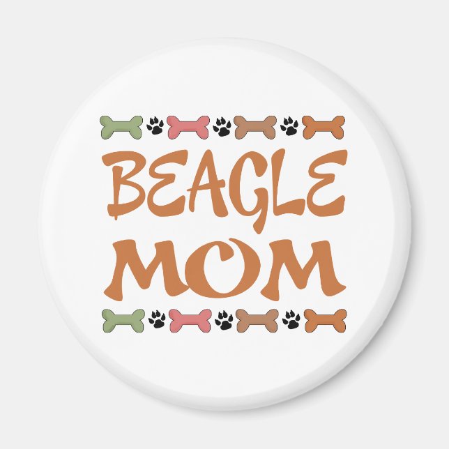 Beagle Mama Dog Haustier Geschenk Magnet (Vorne)