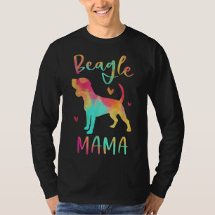 Beagle Mama Farbenfroher Beagle gibt Hunde Mama T-Shirt