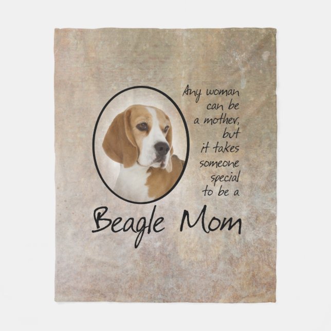 Beagle-Mama-Fleece-Decke Fleecedecke (Vorderseite)