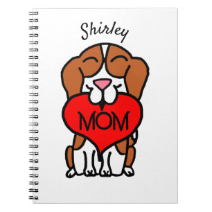 Beagle-Mama für personalisierten Cartoon Notizblock