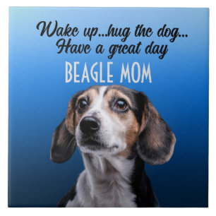 Beagle Mama Keramik Tile Fliese