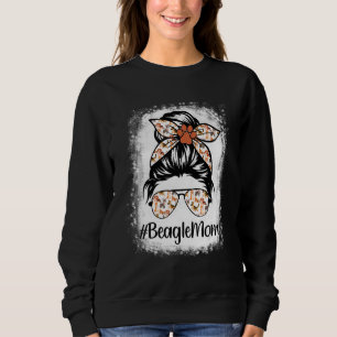Beagle Mama Messy Bun Hair Dog Mama Hausbesitzer M Sweatshirt