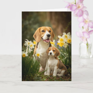 Beagle Mama Muttertag Liebe Karte