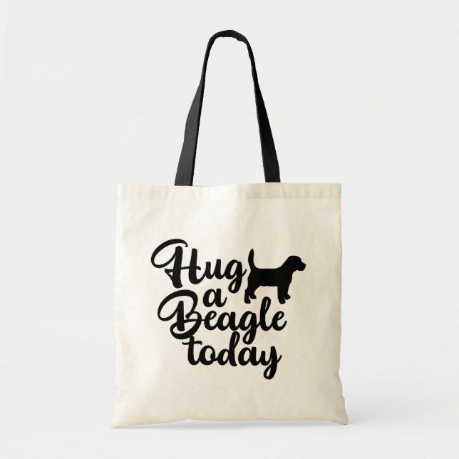 Beagle Mama Welpe Lover Dog Cartoon Beagles Tragetasche (Vorne)