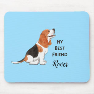 Beagle Mein bester Freund, eigener Hundename Mousepad