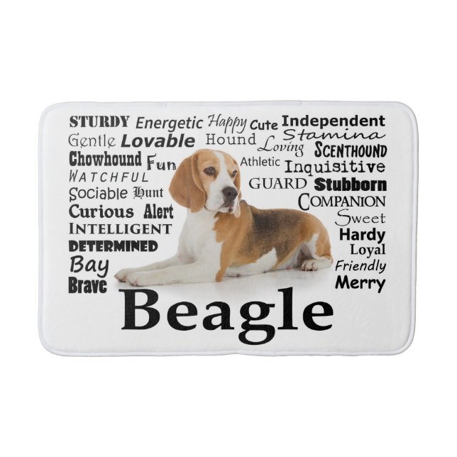 Beagle-Merkmal-Bad-Matte Badematte (Vorderseite)