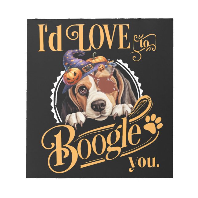 Beagle Mom Halloween Dog Lover Notizblock (Vorderseite)