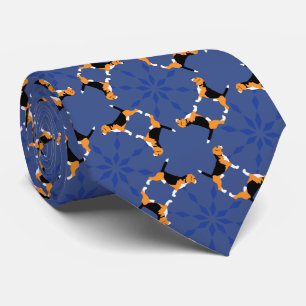 Beagle Musterblau Krawatte