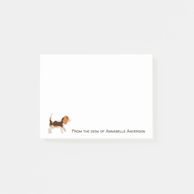 Beagle - Nachhinweise Post-it Klebezettel (Vorderseite)