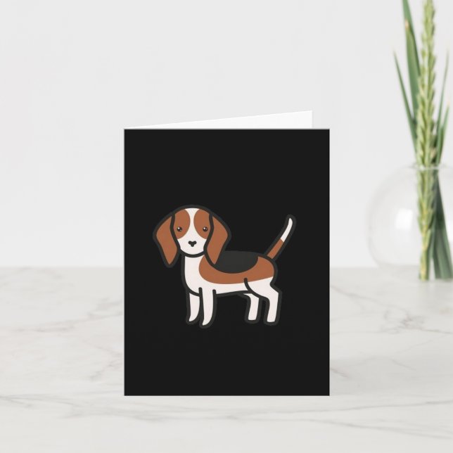 Beagle Neuer Cartoon Karte (Vorderseite)