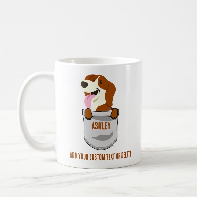 Beagle Niedlicher Hund Vater Mama Kaffeetasse (Links)
