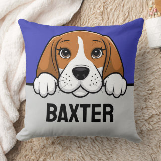 Beagle Niedlicher Personalisierter Welpenhund Love Kissen