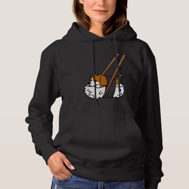 Beagle Nigiri Sushi Dog Hoodie (Vorderseite)