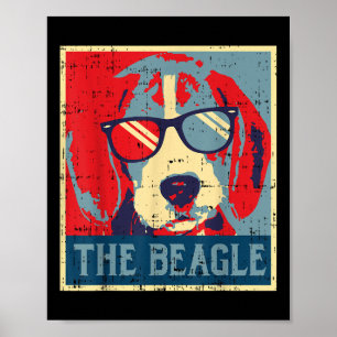 Beagle Obama Poster Vintage Tierhunde D