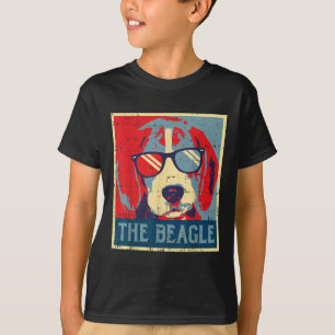 Beagle Obama Poster Vintage Tierhunde D T-Shirt