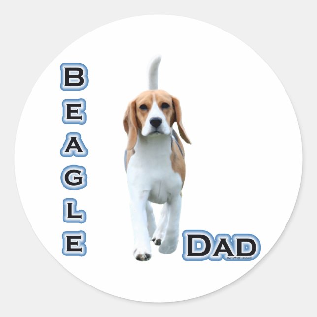 Beagle Papa 4 - Sticker (Devant)