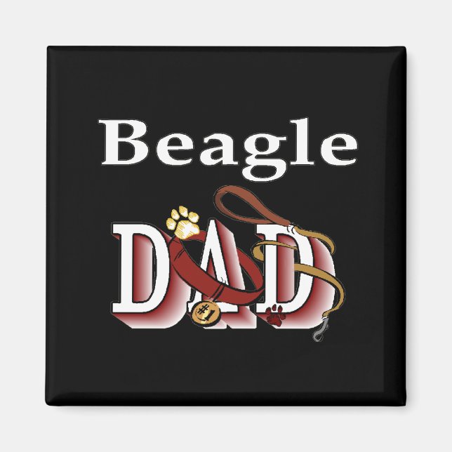 Beagle Papa Magnet (Vorne)