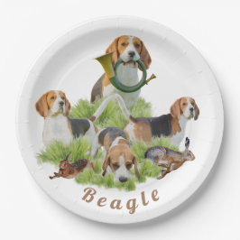 Beagle Pappteller
