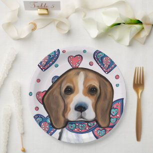 Beagle Pappteller