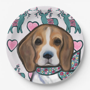 Beagle Pappteller