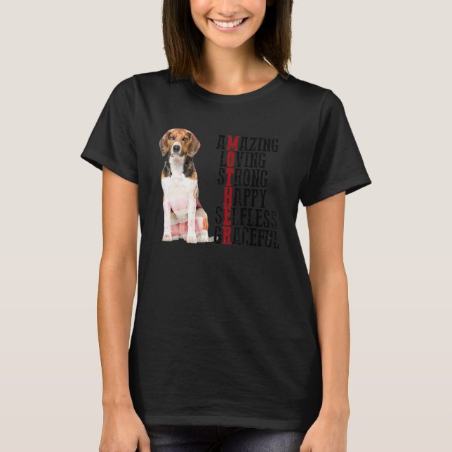 Beagle Phantastisch Liebend Stark glücklich Selfle T-Shirt (Vorderseite)