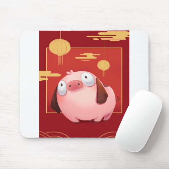 Beagle Pig_Pig Lover Mousepad (Mit Mouse)