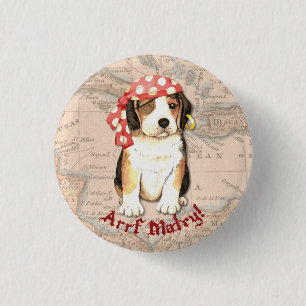 Beagle Pirate Button
