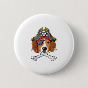 Beagle Pirate Kostüme Piratenflagge Flag Skull Cro Button