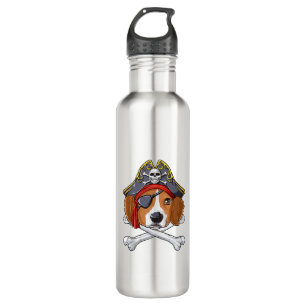 Beagle Pirate Kostüme Piratenflagge Flag Skull Cro Edelstahlflasche